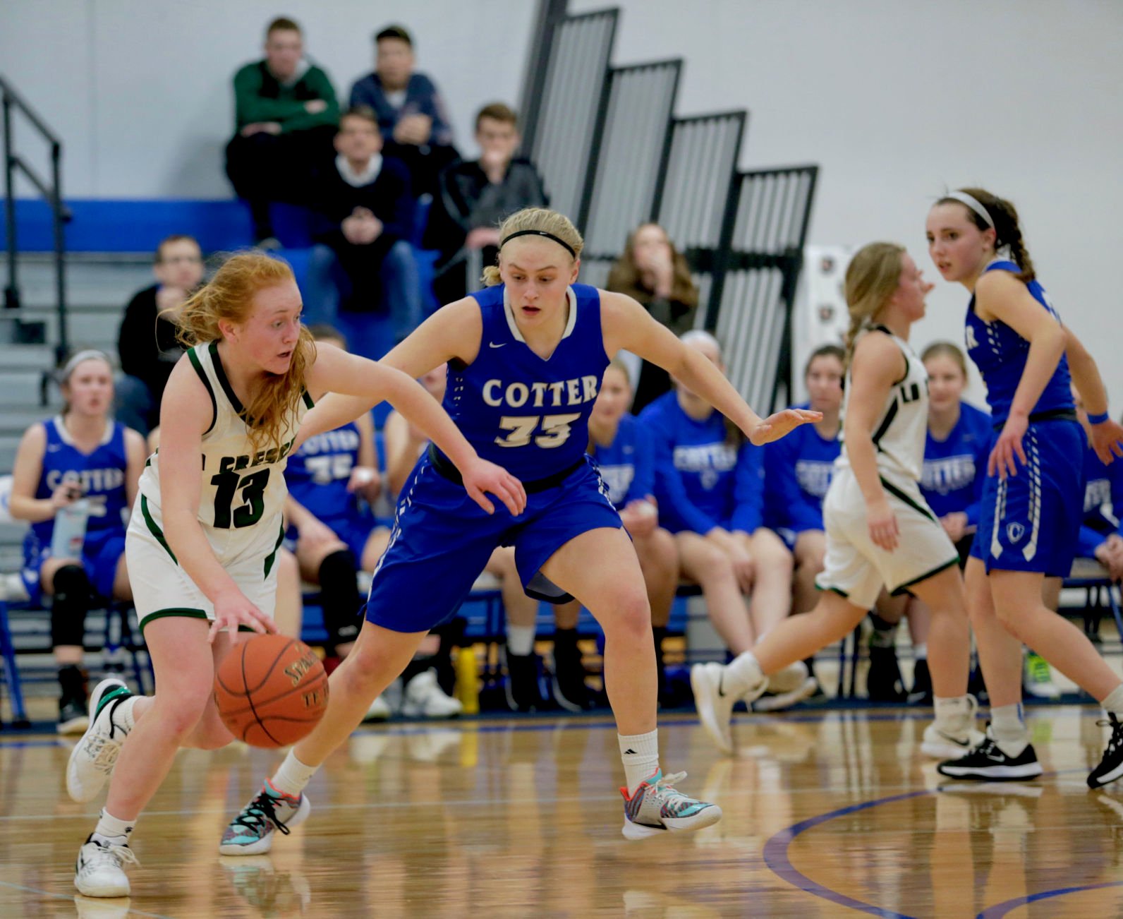 Cotter girls playoff basketball vs La Crescent-Hokah